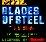 NHL Blades of Steel (USA) Title Screen